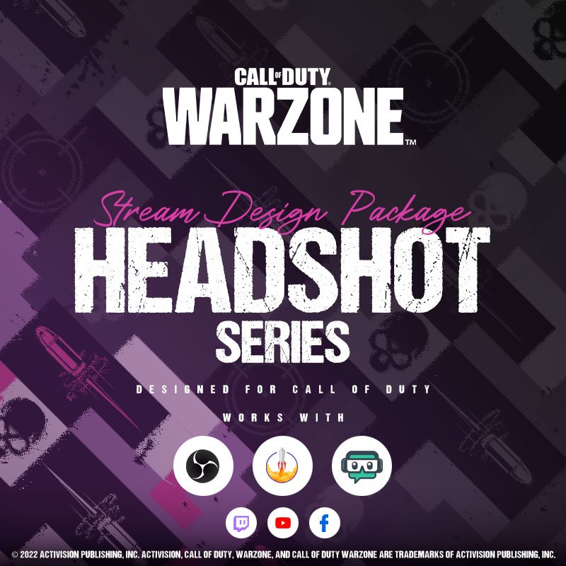 Call of Duty Headshot Stream Overlay Package for Games