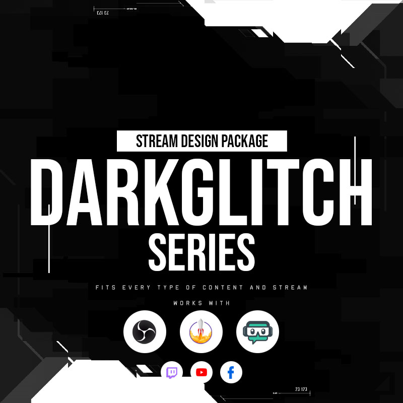 Dark Glitch Stream Overlay Package for DayZ