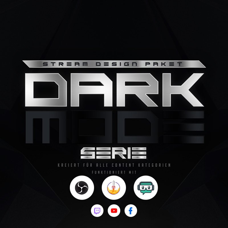 DarkMode Stream Overlay Paket für Facebook