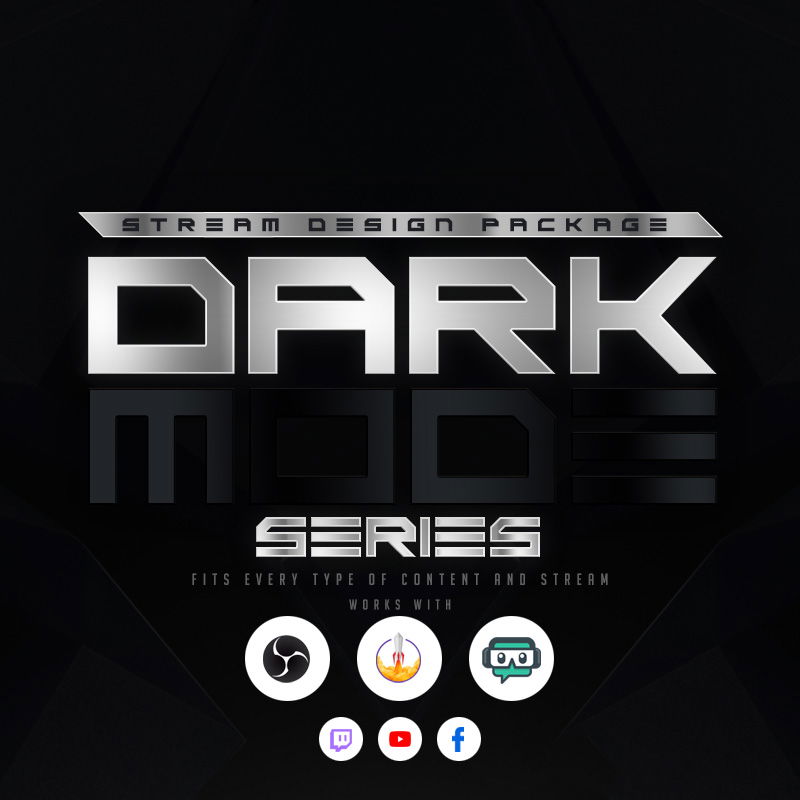 DarkMode Stream Overlay Package for Just Chatting