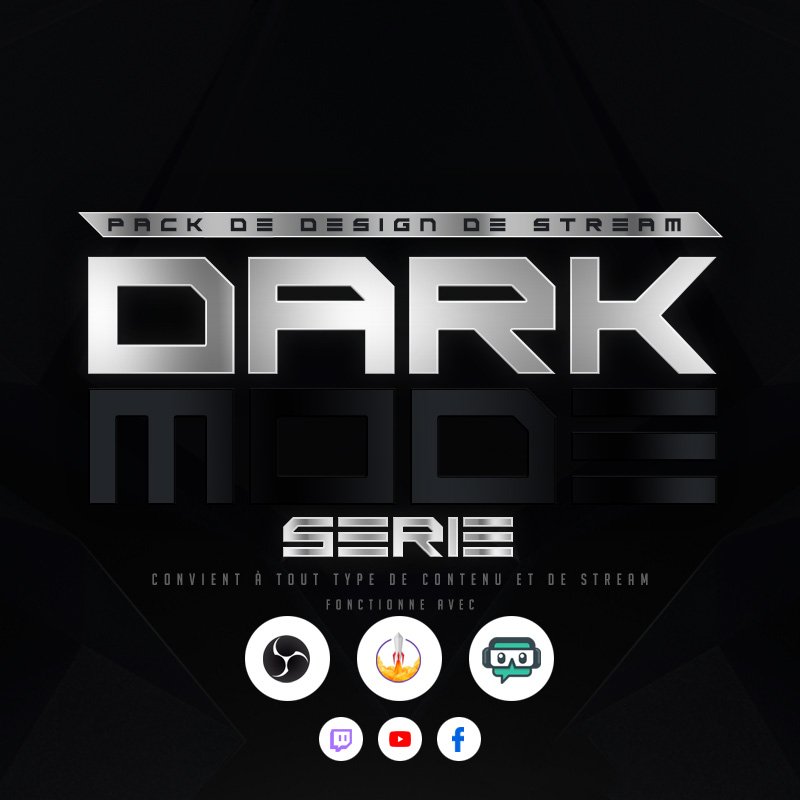 DarkMode Packs d'overlays de Stream pour Facebook