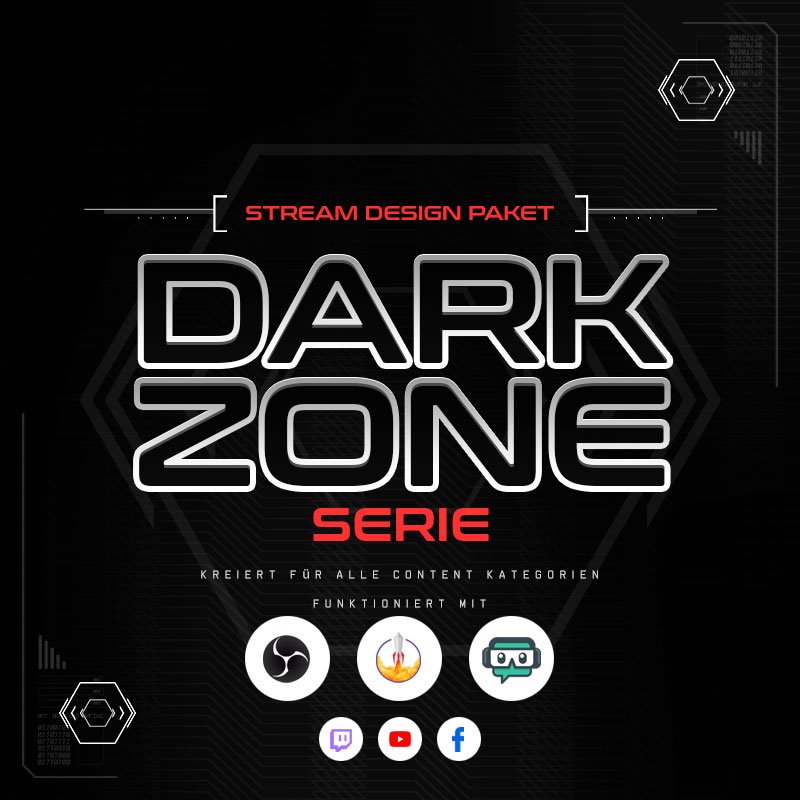 Darkzone Stream Overlay Paket für IRL
