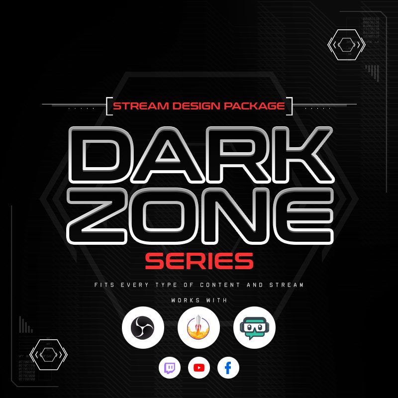 Darkzone Stream Overlay Package for Just Chatting
