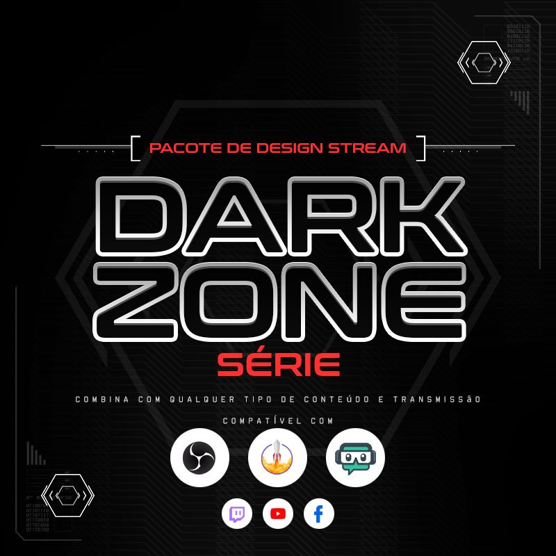 Darkzone Pacotes de sobreposições para Stream para IRL
