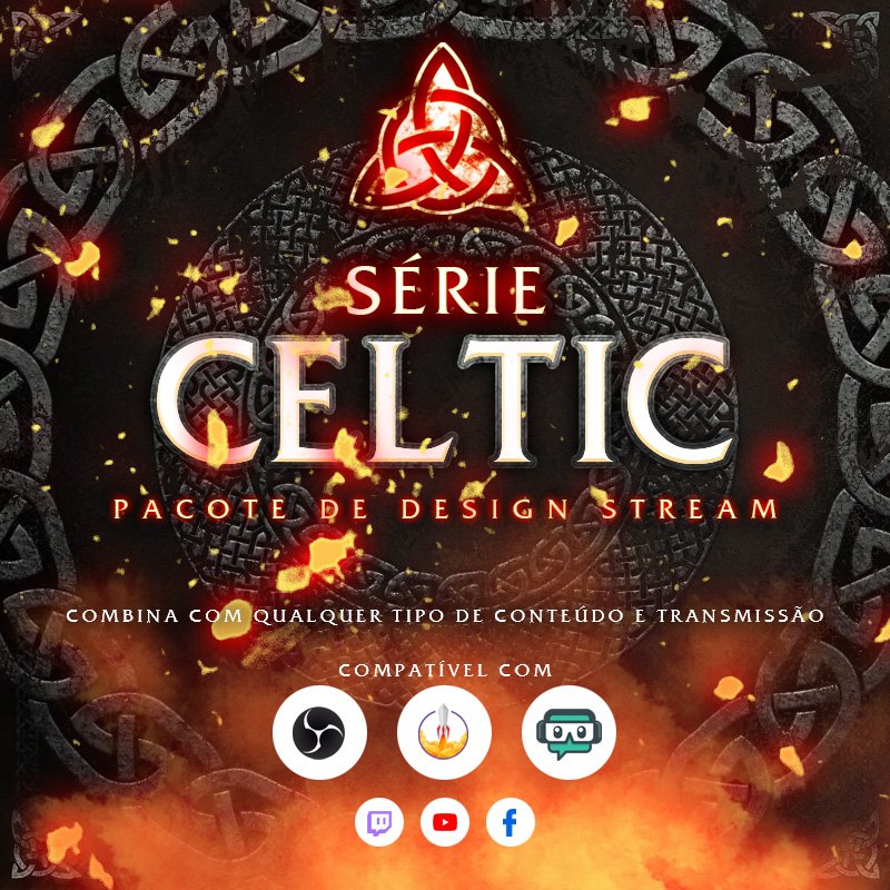 Celtic Pacotes de sobreposições para Stream para Jogos