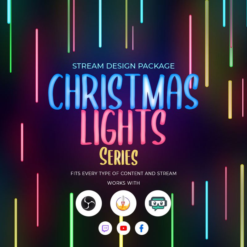 ChristmasLights Stream Overlay Package for Events
