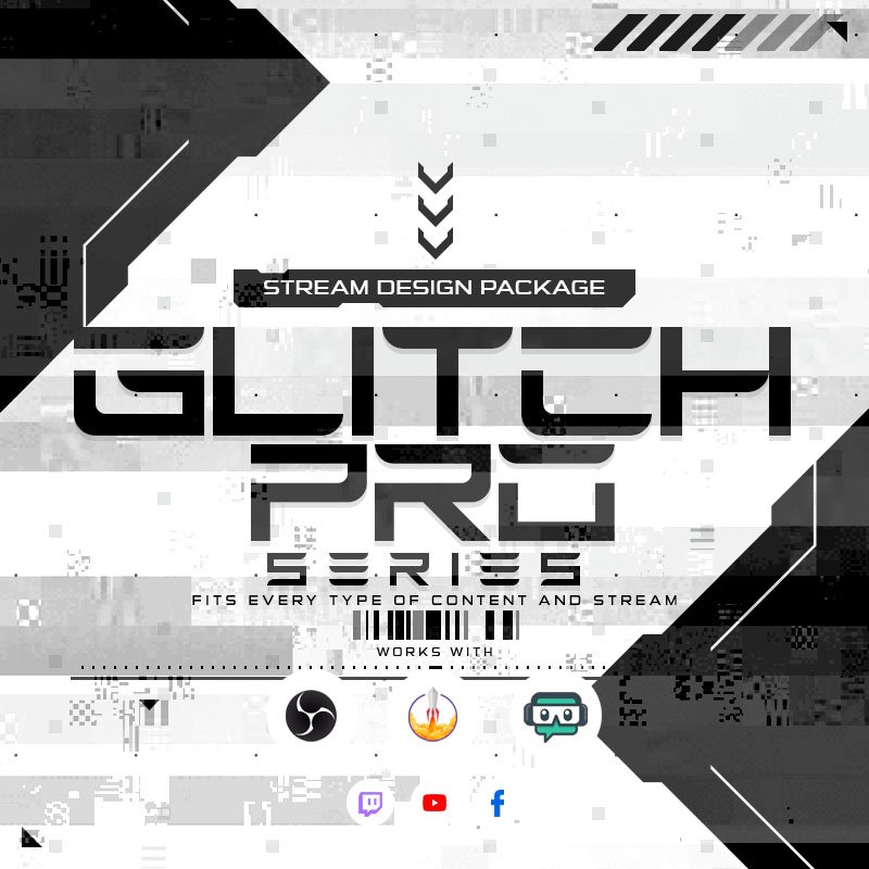 GlitchPro Stream Overlay Package for Games
