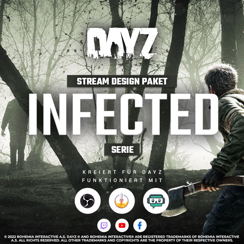 DAYZ Infected Stream Overlay Paket für Events