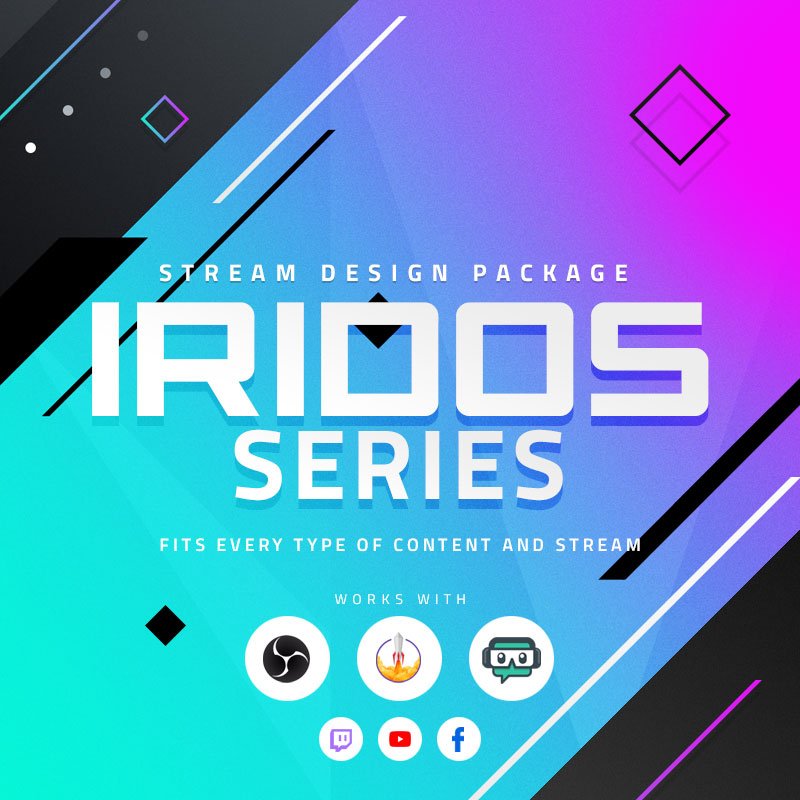 Iridos Stream Overlay Package for Just Chatting