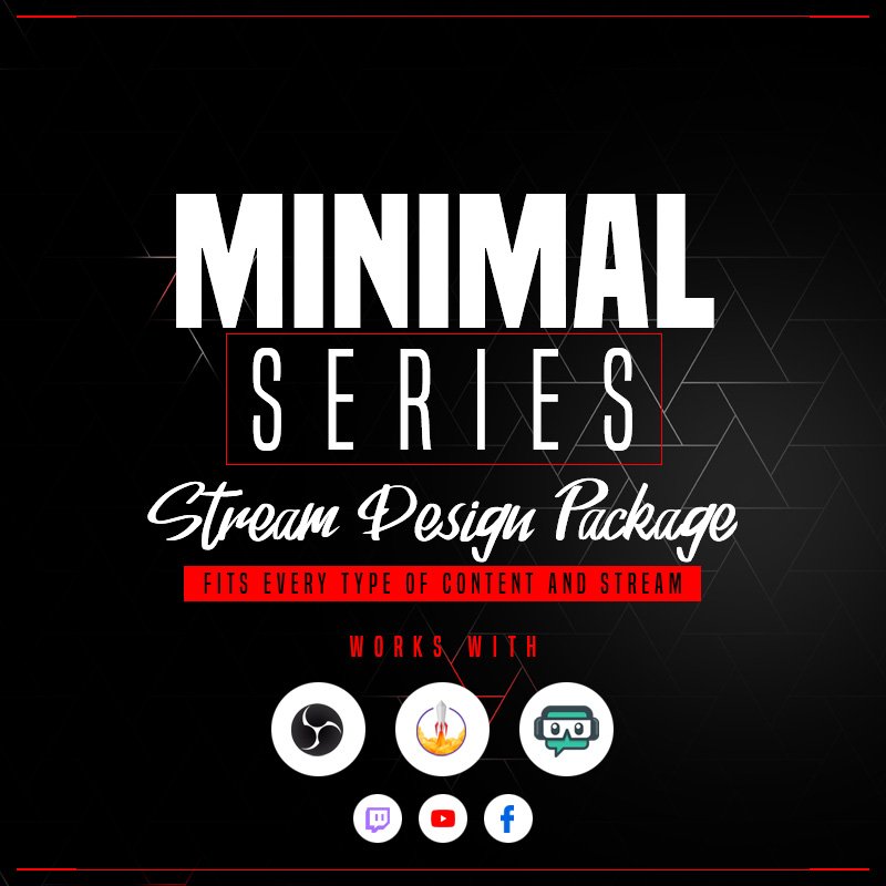 Minimal Red Stream Overlay Package