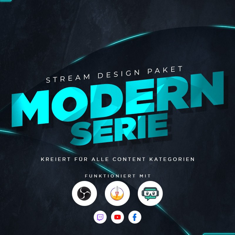 Modern Stream Overlay Paket für YouTube