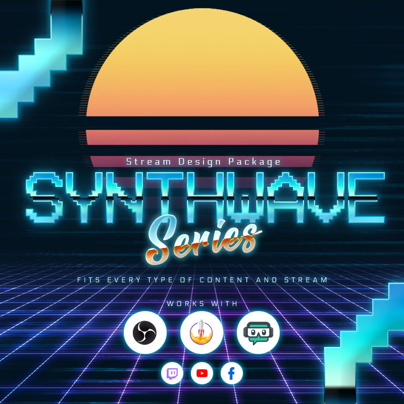 Synthwave - Twitch Overlay, Alerts & Widgets on Behance