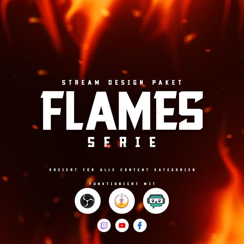 Flames Stream Overlay Paket für Events