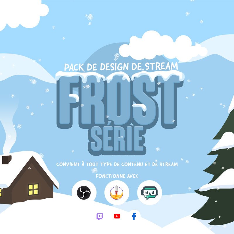 Frost Packs d'overlays de Stream pour Noël