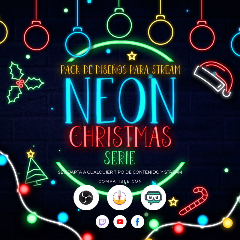 Paquete NeonChristmas - La tienda para Streamers Nº1 | OWN3D