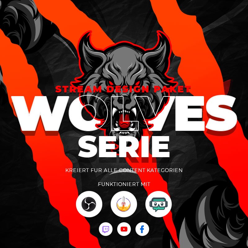 Wolves Stream Overlay Paket für Events