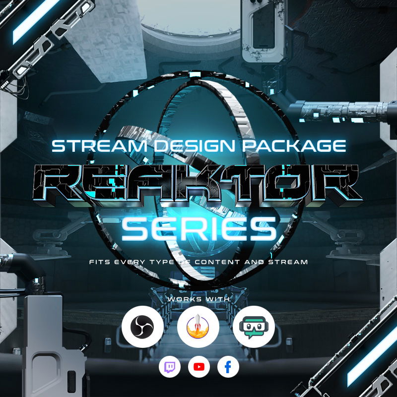 Reaktor Paquetes de overlays para Stream para Facebook