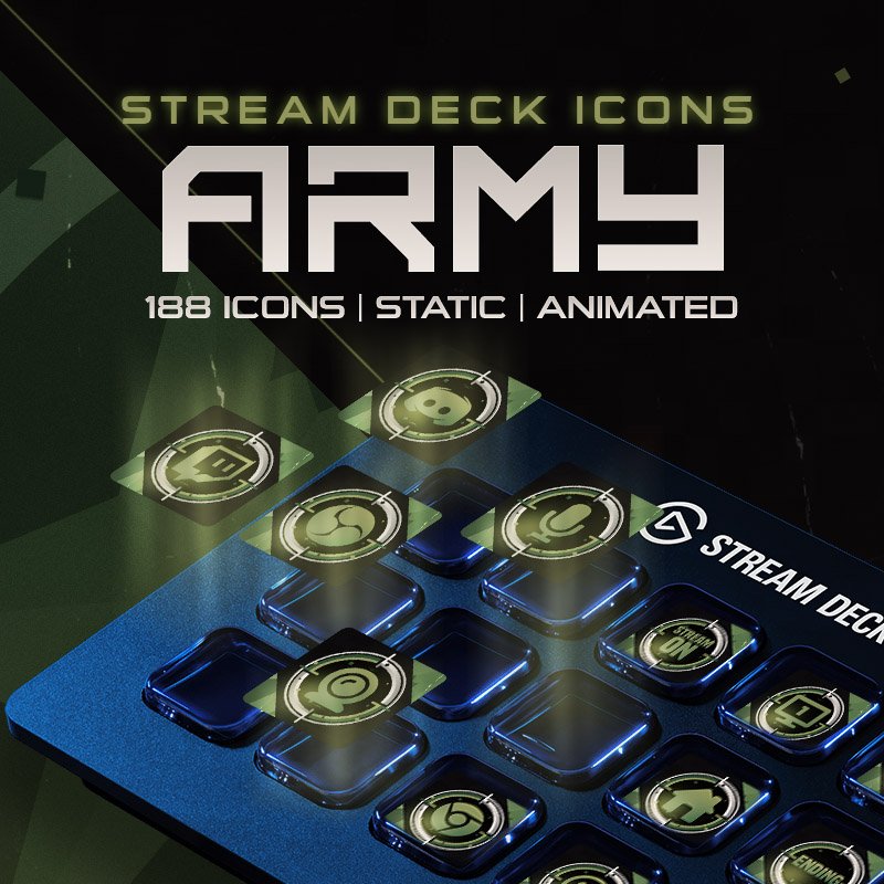 Animierte Army Stream Deck Icons