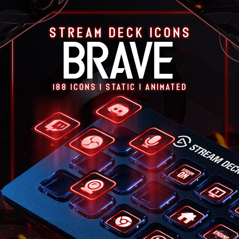 Animado Brave Iconos Stream Deck