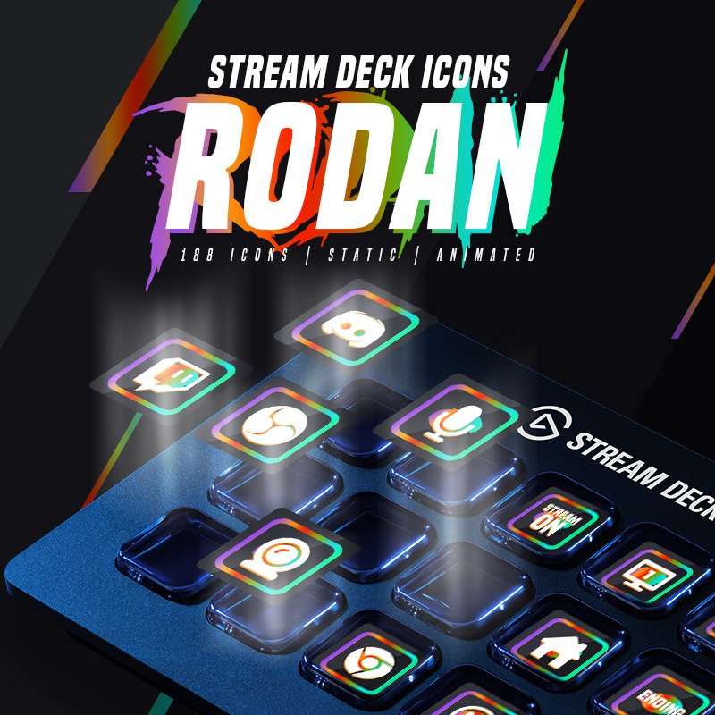 Animado Rodan Iconos Stream Deck