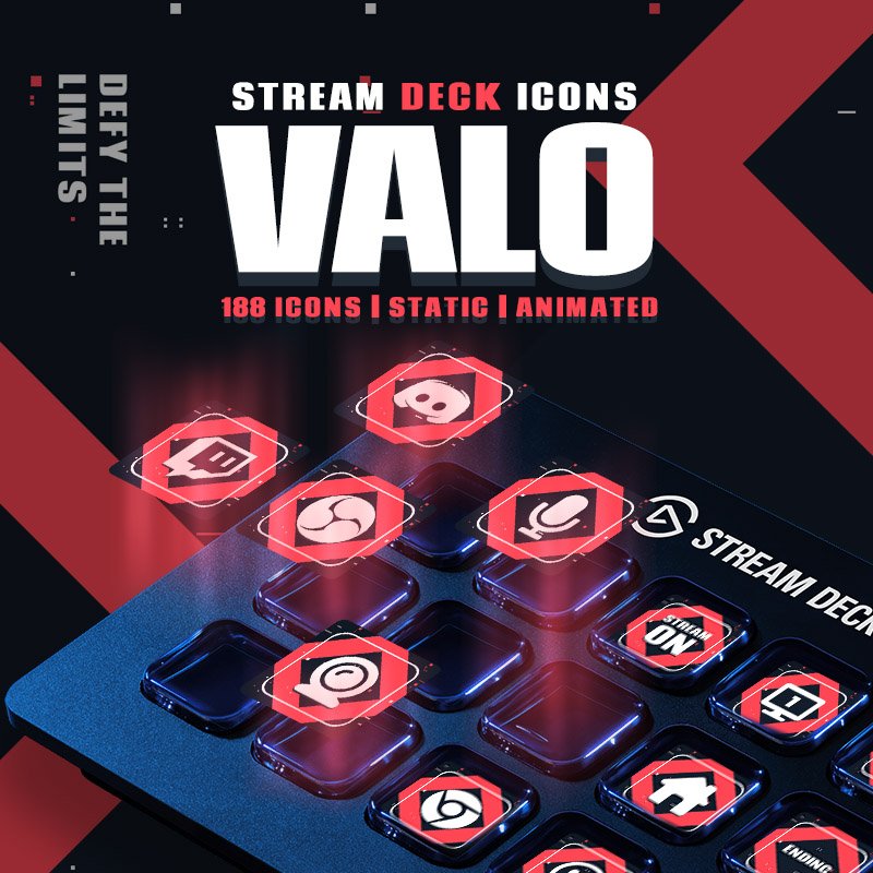 Animado Valo Iconos Stream Deck
