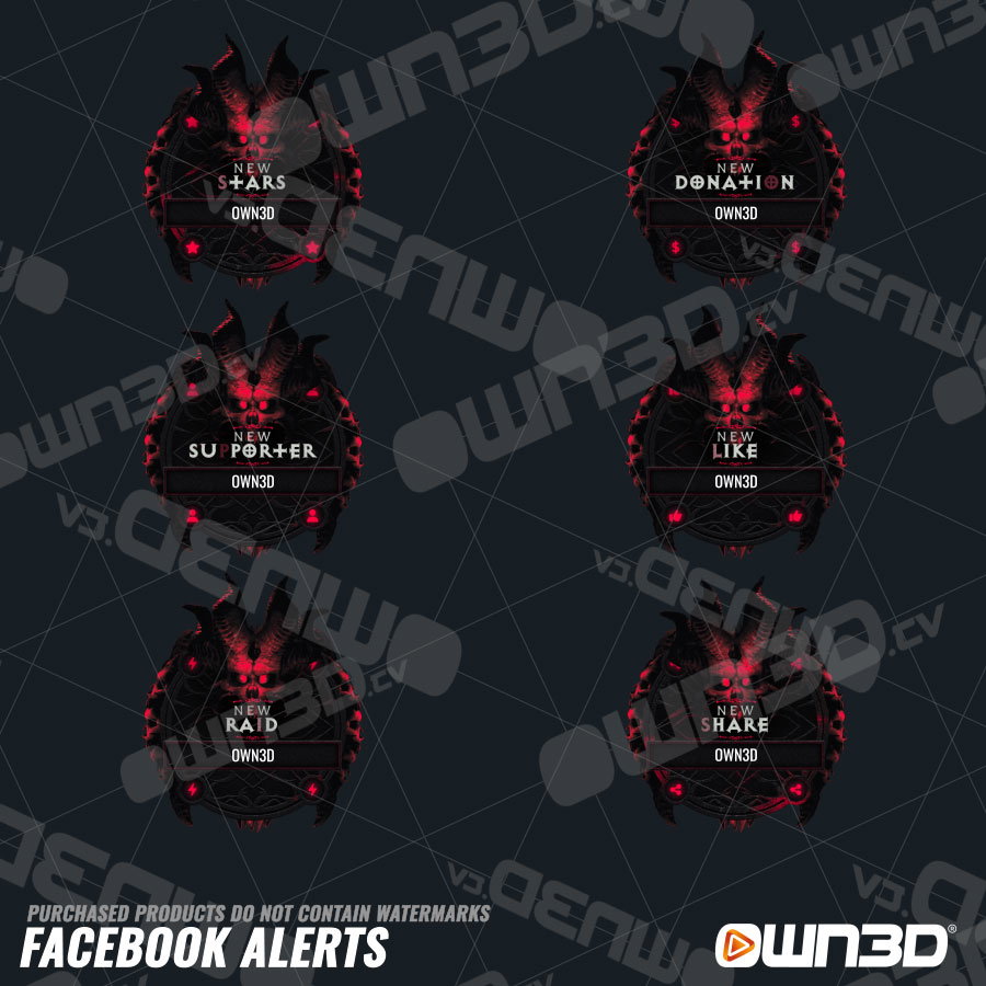 Diablo Skull Facebook Alerts - OWN3D