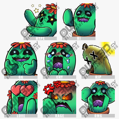 Cactus Twitch Sub Emotes for Twitch