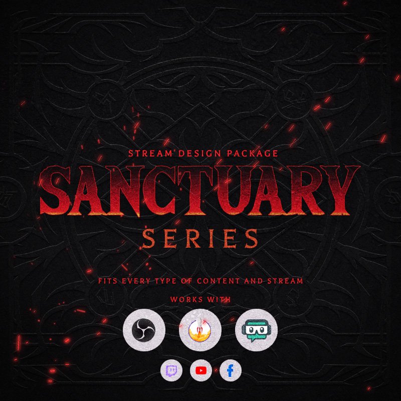Sanctuary Stream Overlay Package for Streamlabs