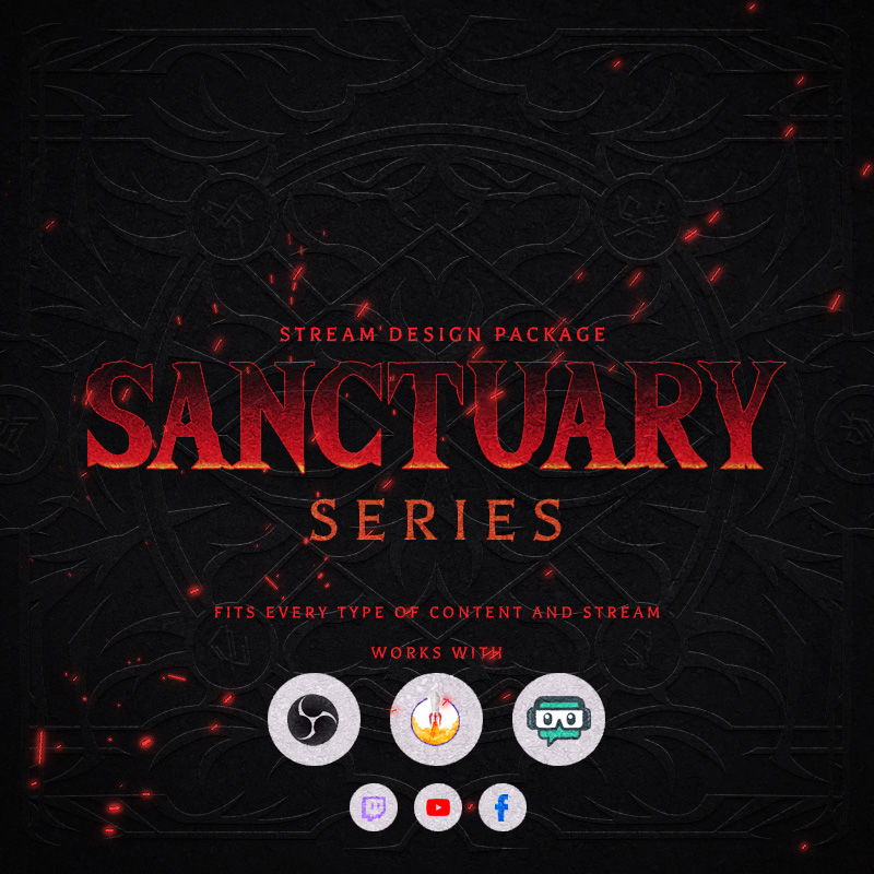 Sanctuary Paquetes de overlays para Stream para StreamElements