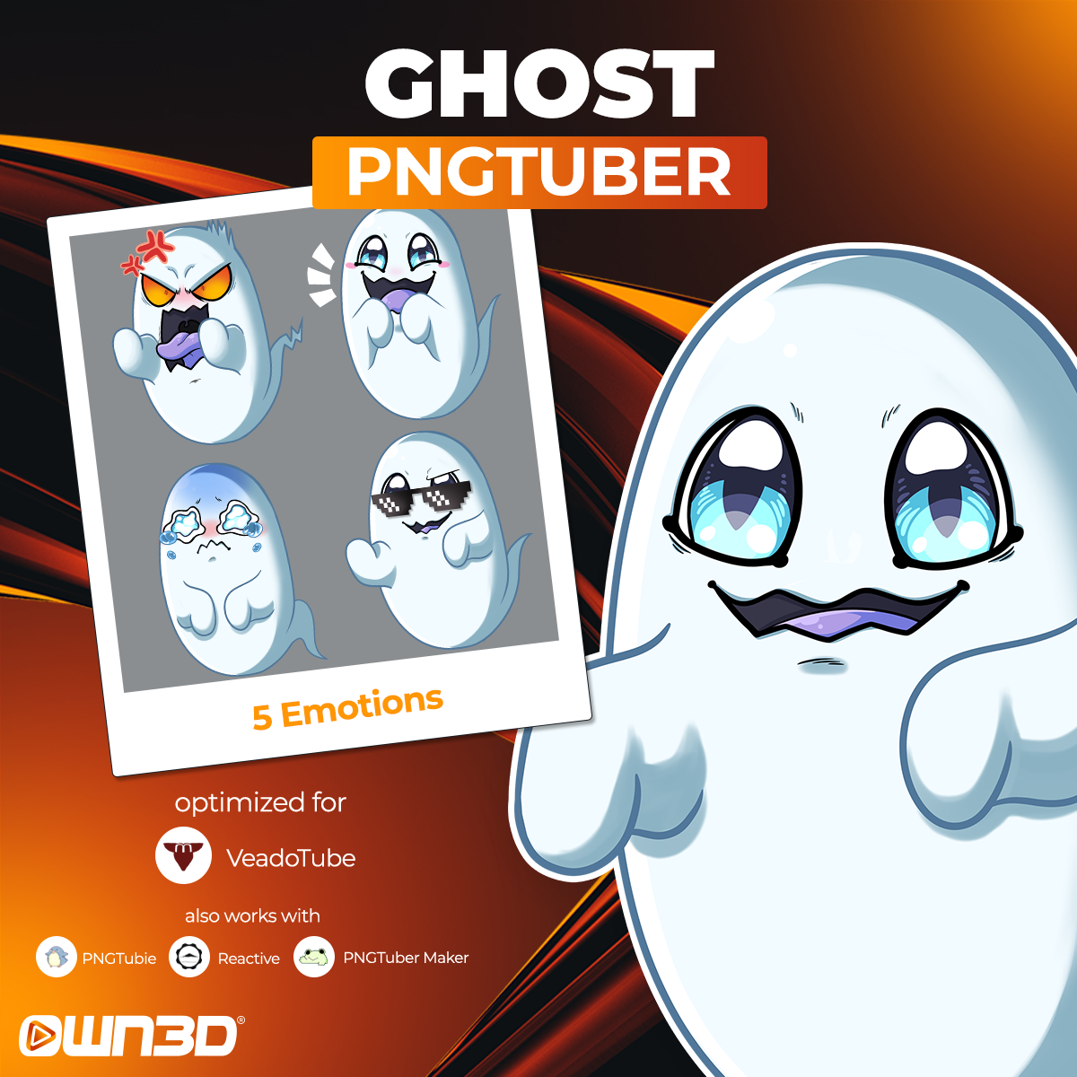 Animado Ghost Modelos de VTuber