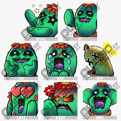 Animado Cactus Emotes Discord