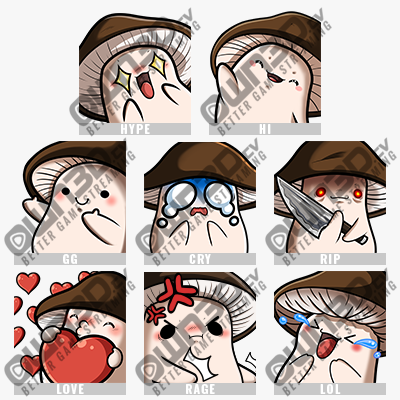 Animado Mushroom Brown Emotes Discord