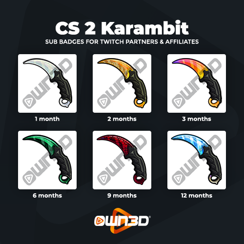 CS 2 Karambit Twitch Sub Badges