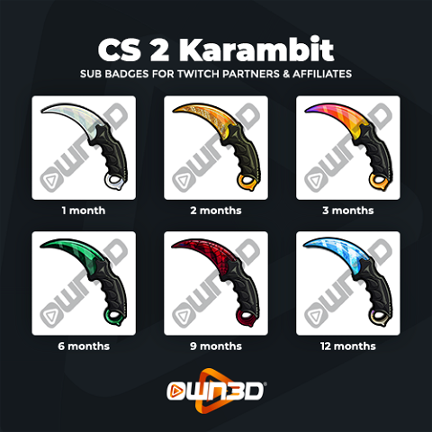 CS 2 Karambit Twitch Sub Badges - OWN3D
