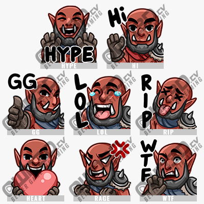 Orc Red YouTube Emotes