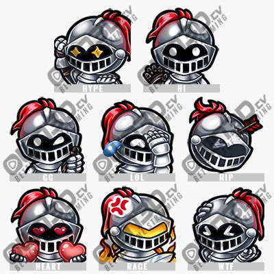 Chibi Knight Kick Emotes