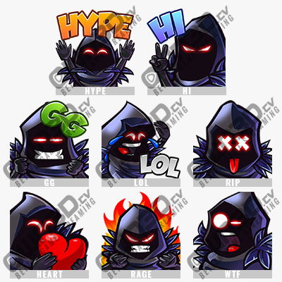 Animierte Raven-Black Kick Emotes