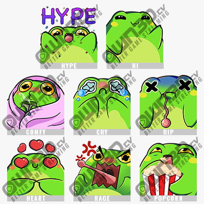 Animado Froggo Emotes para Kick