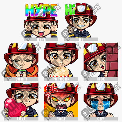 Animated Firefighter 2 Discord Emojis