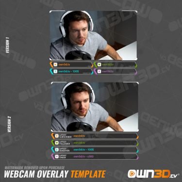 Upex Webcam Overlays / Animated Cam Templates