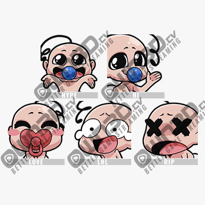 Baby Emotes Twitch Sub Emote | Twitch Sub Emotes - 5 Pack - OWN3D