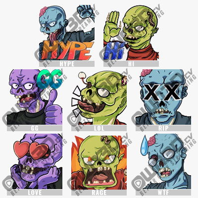 Skulls Twitch Sub Badges - 6 Pack - OWN3D