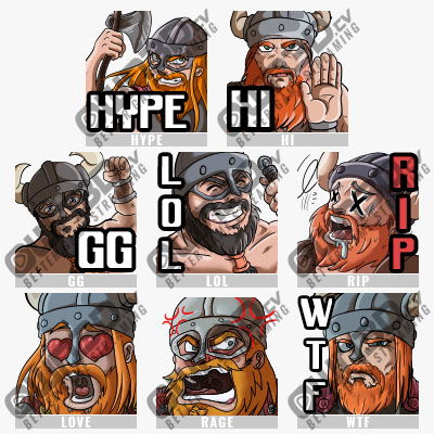 Viking Twitch Sub Emotes - #1 Shop for Streamers | OWN3D