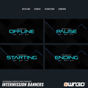 Clarity Intermission Banner - Offline, Pause, Start & End Screens