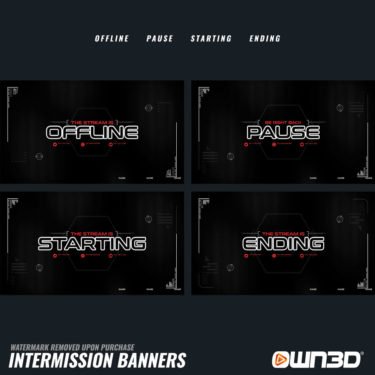 Darkzone Offline-Banner & Start-/ Pause- & End-Screens