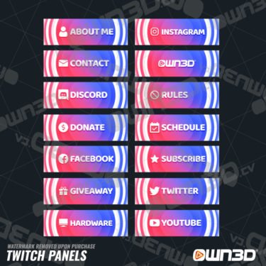 Gradient Premium Twitch Panels
