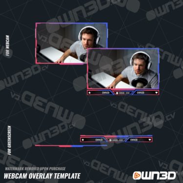 Gradient Webcam Overlays / Animated Cam Templates