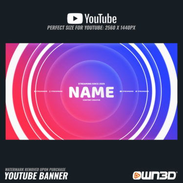 Gradient YouTube Banner - OWN3D