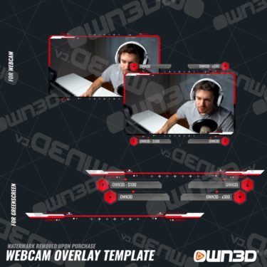Hexagon Webcam overlays / Animierte Cam Templates