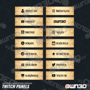 Pirate Premium Twitch Panels